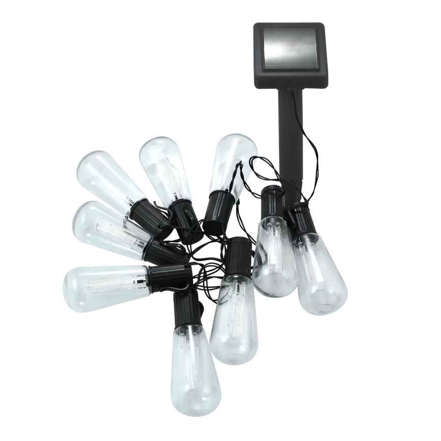 Cadena solar LED EDISON 10xLED/1,2V 300 mAh 3,8 m IP44