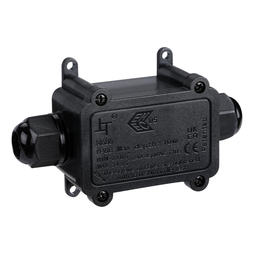 Caja de conexiones impermeable 24A/230V IP68