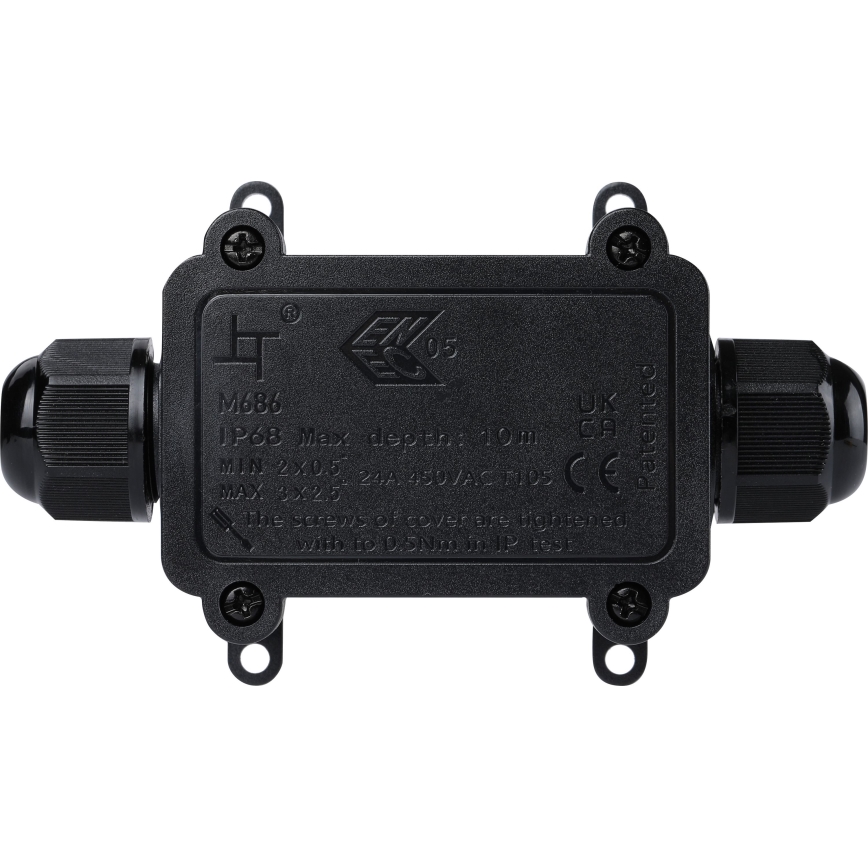 Caja de conexiones impermeable 24A/230V IP68