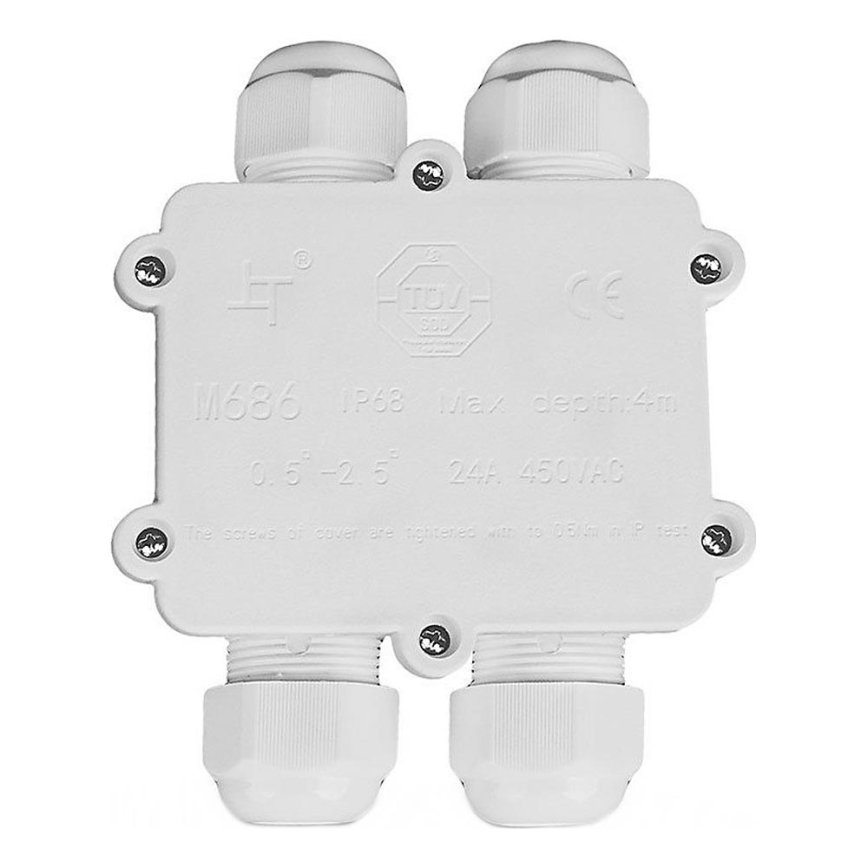 Caja de conexiones impermeable IP68 blanco