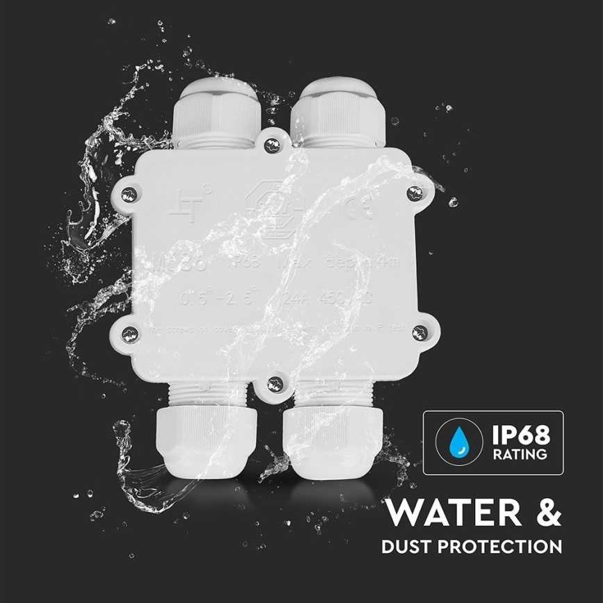 Caja de conexiones impermeable IP68 blanco