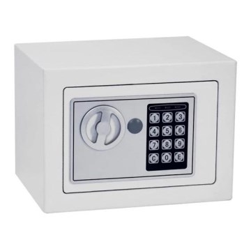 Caja fuerte 4xAA 23x17 cm blanco/cromo mate