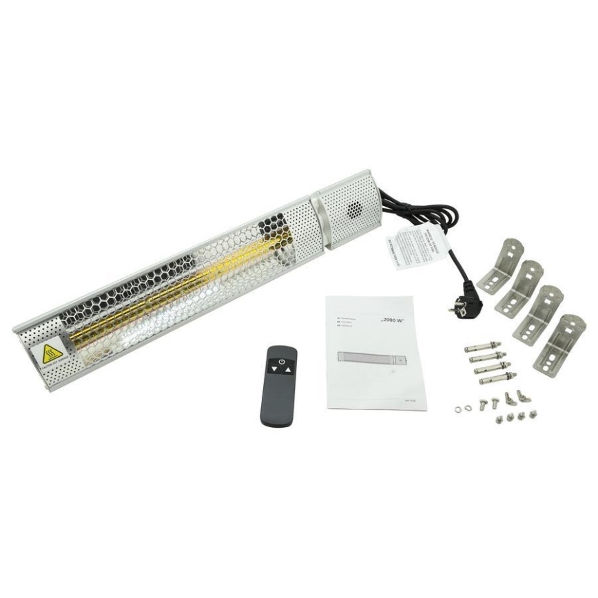 Calefactor de infrarrojos 1000/2000W/230V IP55 + control remoto