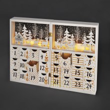 Calendario de Adviento LED LED/2xAAA madera