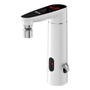Calentador de agua instantáneo táctil con sensor y LED mostrar 3000W/230V IPX4 blanco