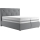 Cama con somier, colchón y topper ELEN 160x200 cm gris