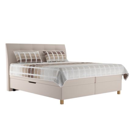 Cama con somier y colchón BEA 160x200 cm beige