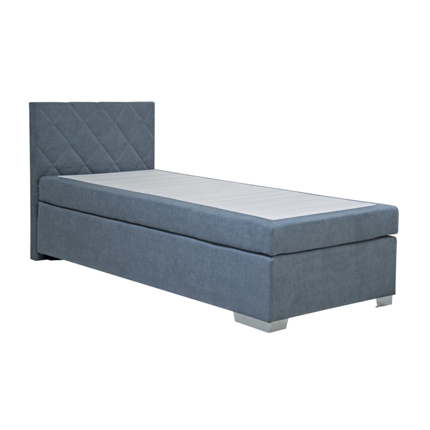 Cama tapizada con colchón IDA 90x200 cm azul