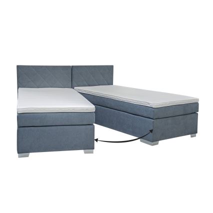 Cama tapizada con colchón IDA 90x200 cm azul