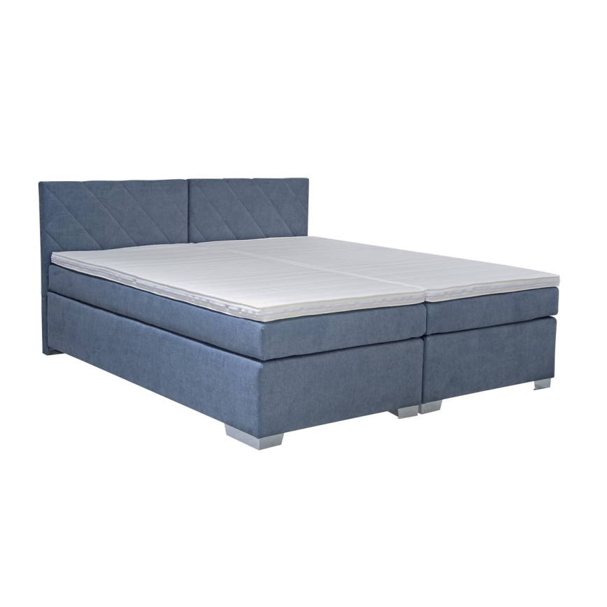 Cama tapizada con colchón IDA 90x200 cm azul