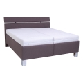 Cama tapizada con colchón y espacio de almacenamiento ALIS 160x200 cm marrón