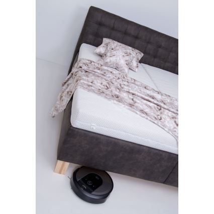 Cama tapizada con colchón y espacio de almacenamiento VIOLET 160x200 cm gris oscuro