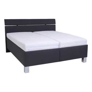 Cama tapizada con espacio de almacenamiento sin colchón ALIS 160x200 cm antracita