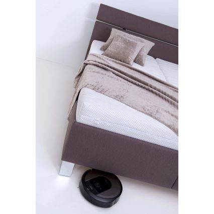Cama tapizada con espacio de almacenamiento sin colchón ALIS 160x200 cm marrón