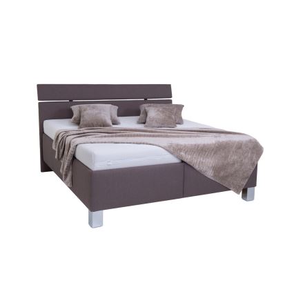 Cama tapizada con espacio de almacenamiento sin colchón ALIS 160x200 cm marrón