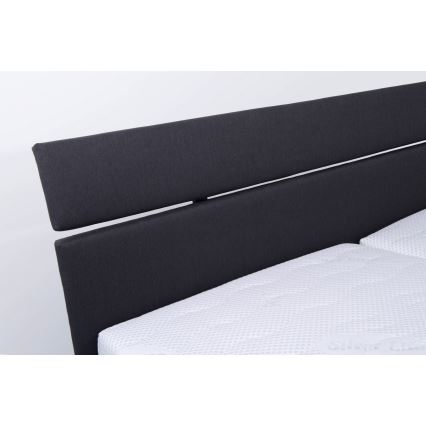 Cama tapizada con espacio de almacenamiento sin colchón ALIS 180x200 cm antracita