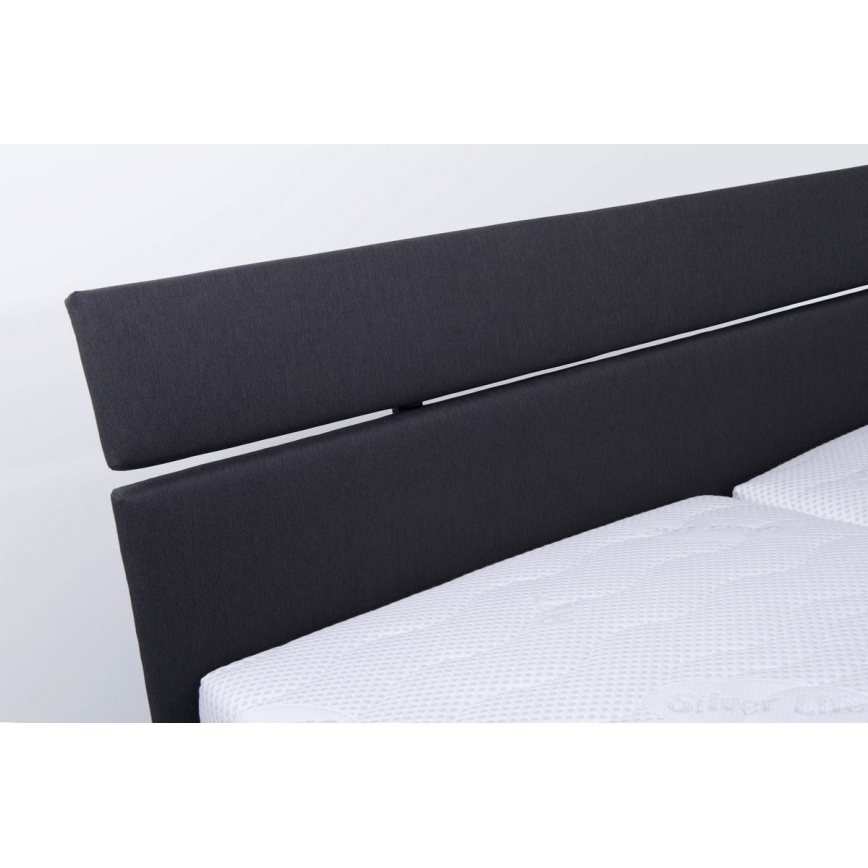 Cama tapizada con espacio de almacenamiento sin colchón ALIS 180x200 cm antracita