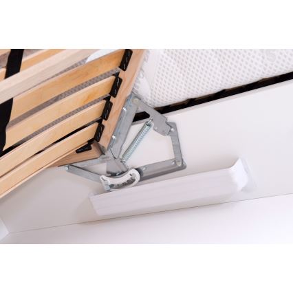 Cama tapizada con espacio de almacenamiento sin colchón ALIS 180x200 cm antracita