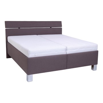 Cama tapizada con espacio de almacenamiento sin colchón ALIS 180x200 cm marrón