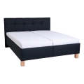 Cama tapizada con espacio de almacenamiento sin colchón MARIA 160x200 cm antracita