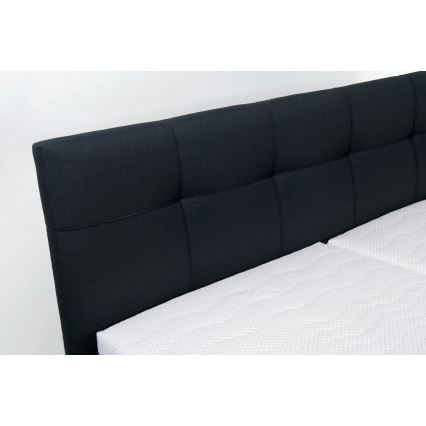 Cama tapizada con espacio de almacenamiento sin colchón MARIA 160x200 cm antracita