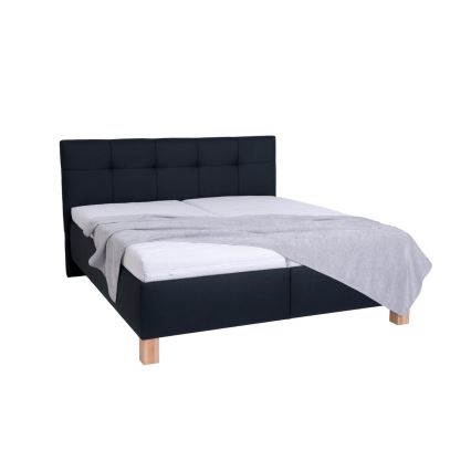 Cama tapizada con espacio de almacenamiento sin colchón MARIA 160x200 cm antracita
