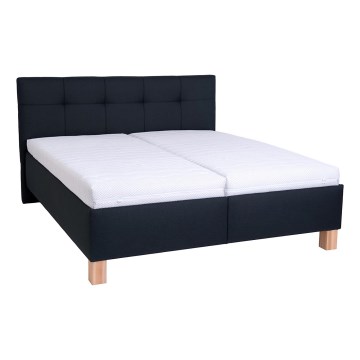 Cama tapizada con espacio de almacenamiento sin colchón MARIA 180x200 cm antracita
