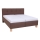 Cama tapizada con espacio de almacenamiento sin colchón MARIA 180x200 cm marrón