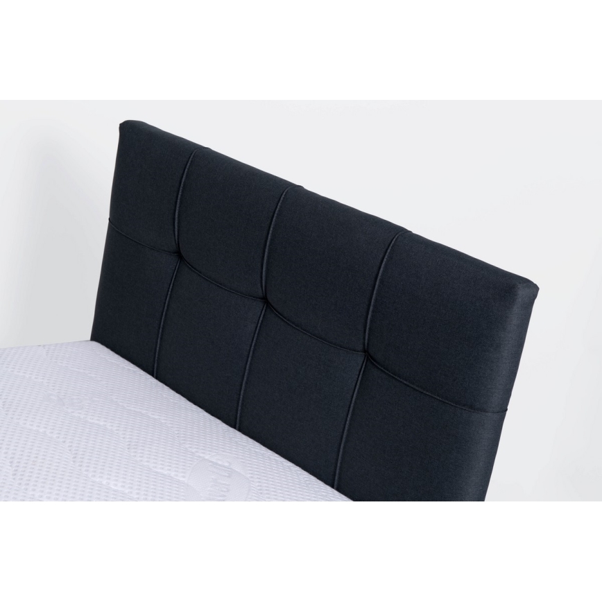 Cama tapizada con espacio de almacenamiento sin colchón MARIA ONE 90x200 cm antracita