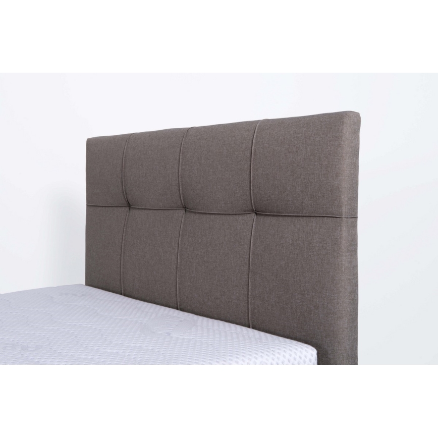 Cama tapizada con espacio de almacenamiento sin colchón MARIA ONE 90x200 cm taupe
