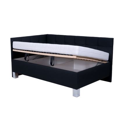 Cama tapizada con espacio de almacenamiento sin colchón MARIA PETITE 120x200 cm antracita