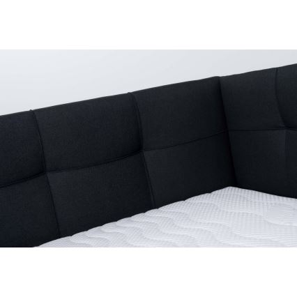 Cama tapizada con espacio de almacenamiento sin colchón MARIA PETITE 120x200 cm antracita
