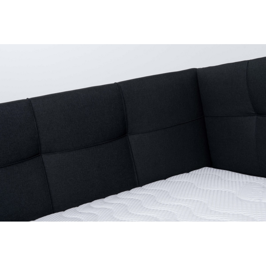 Cama tapizada con espacio de almacenamiento sin colchón MARIA PETITE 120x200 cm antracita