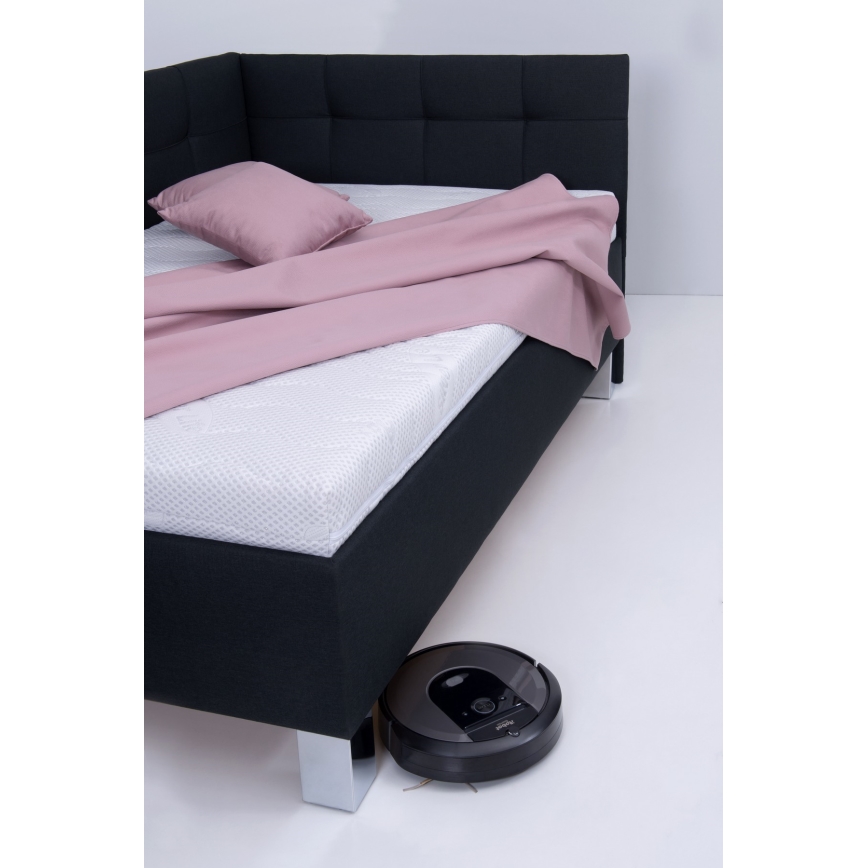 Cama tapizada con espacio de almacenamiento sin colchón MARIA PETITE 120x200 cm antracita