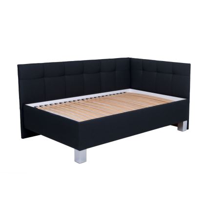 Cama tapizada con espacio de almacenamiento sin colchón MARIA PETITE 120x200 cm antracita