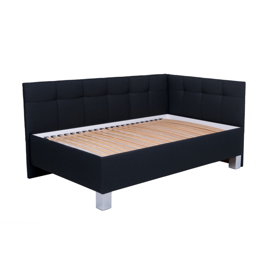 Cama tapizada con espacio de almacenamiento sin colchón MARIA PETITE 120x200 cm antracita