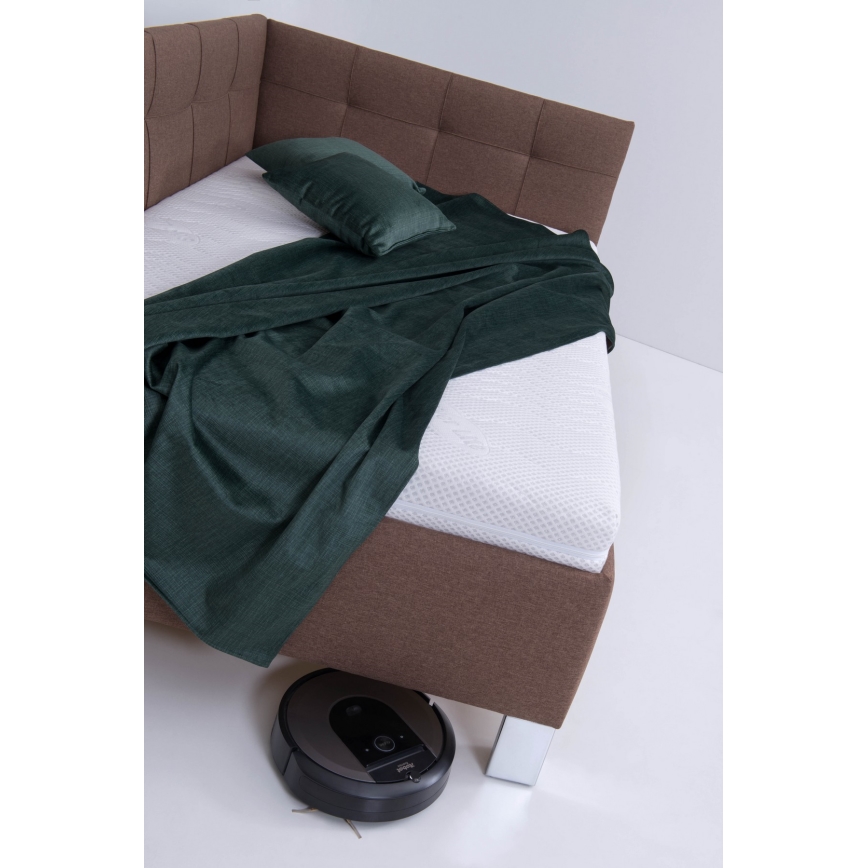 Cama tapizada con espacio de almacenamiento sin colchón MARIA PETITE 120x200 cm marrón