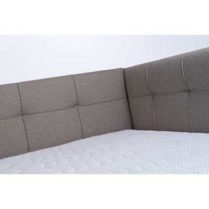 Cama tapizada con espacio de almacenamiento sin colchón MARIA PETITE 120x200 cm taupe
