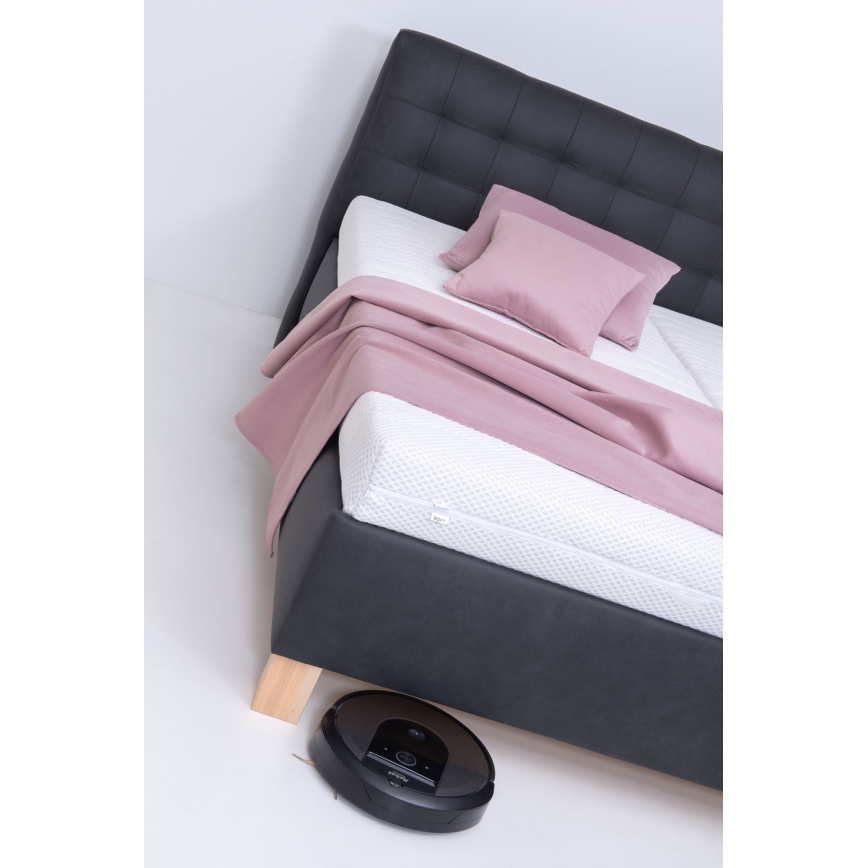 Cama tapizada con espacio de almacenamiento sin colchón VIOLET 160x200 cm antracita