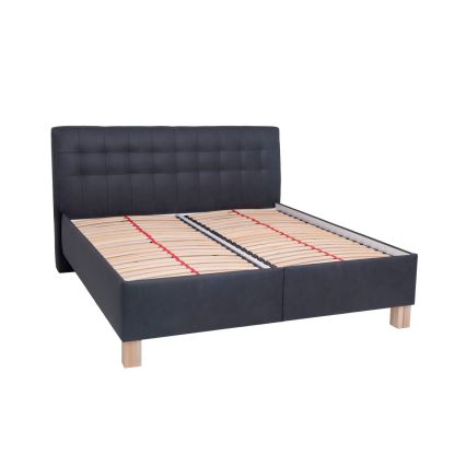 Cama tapizada con espacio de almacenamiento sin colchón VIOLET 160x200 cm antracita