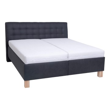 Cama tapizada con espacio de almacenamiento sin colchón VIOLET 180x200 cm antracita