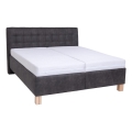 Cama tapizada con espacio de almacenamiento sin colchón VIOLET 180x200 cm gris oscuro