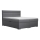 Cama tapizada con un espacio de almacenamiento y colchón con un topper NEW BOLERO 160x200 cm gris