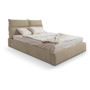 Cama tapizada sin colchón BASIL 160x200 cm beige