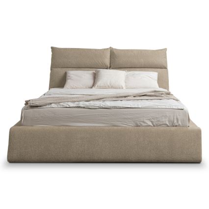 Cama tapizada sin colchón BASIL 160x200 cm beige