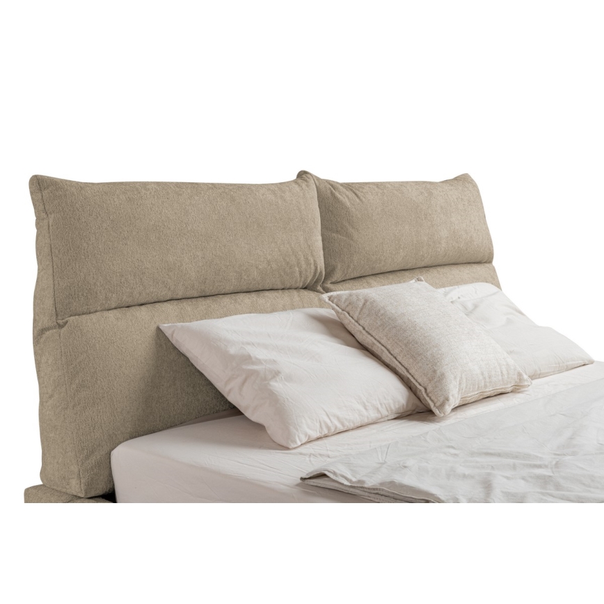 Cama tapizada sin colchón BASIL 160x200 cm beige