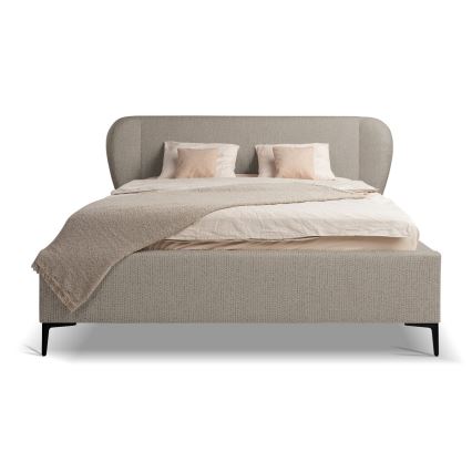Cama tapizada sin colchón DALIA 160x200 cm gris