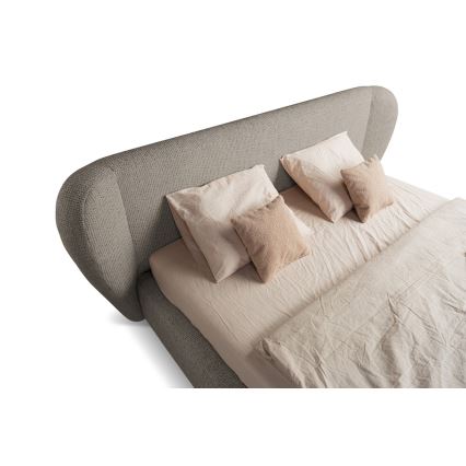 Cama tapizada sin colchón DALIA 160x200 cm gris
