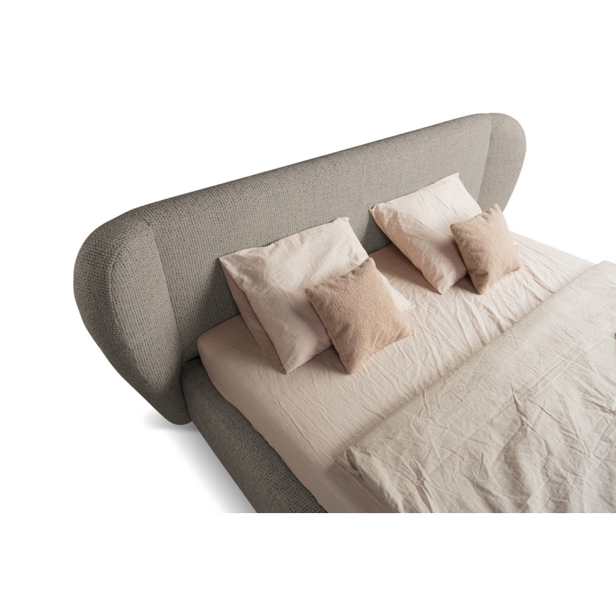 Cama tapizada sin colchón DALIA 160x200 cm gris