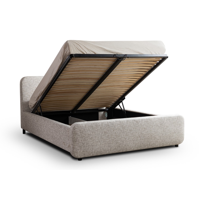 Cama tapizada sin colchón LAJLA 180x200 cm beige